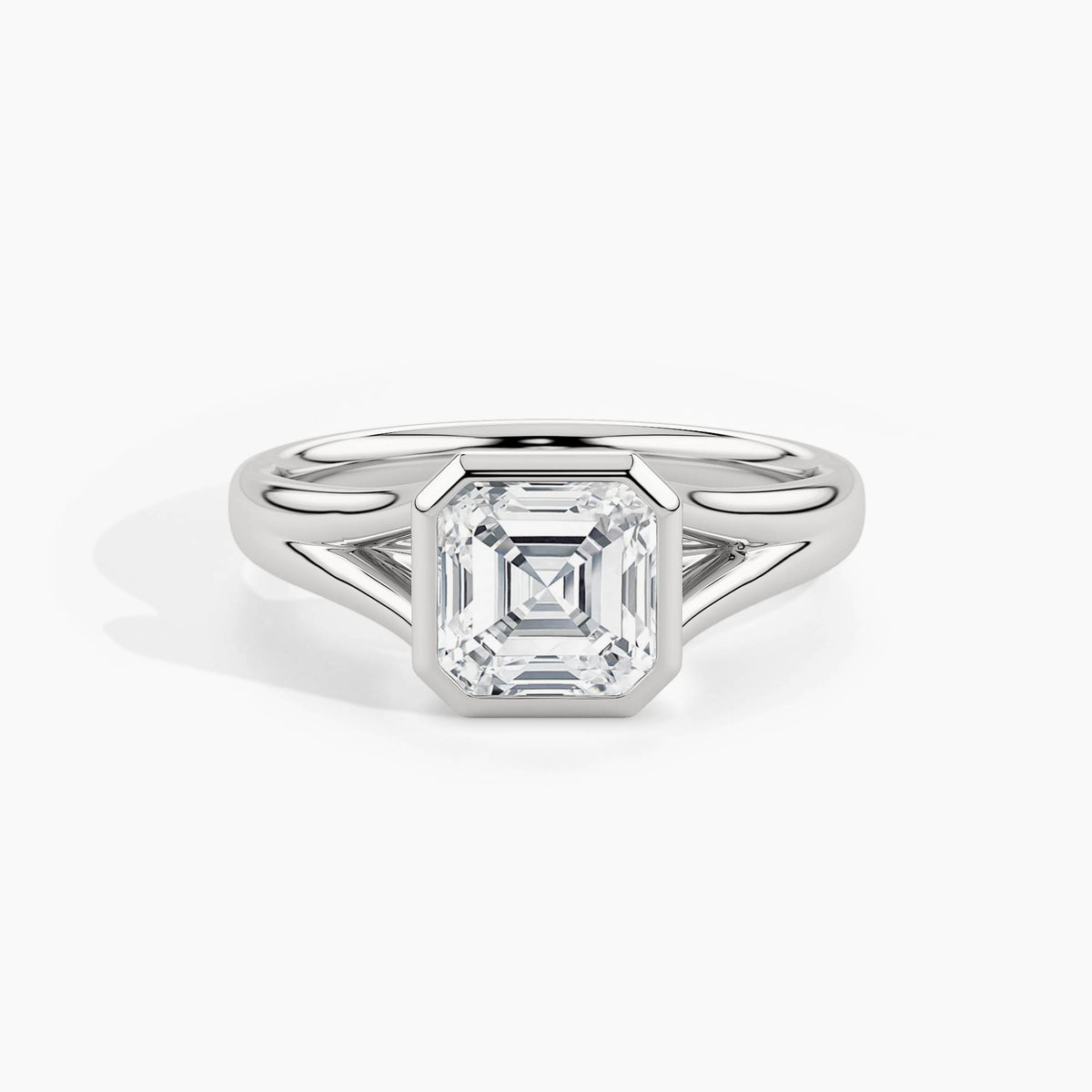950 Platinum, Asscher, down view