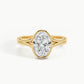 Yellow Gold, Oval, down view