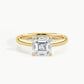 Yellow Gold, Asscher, down view