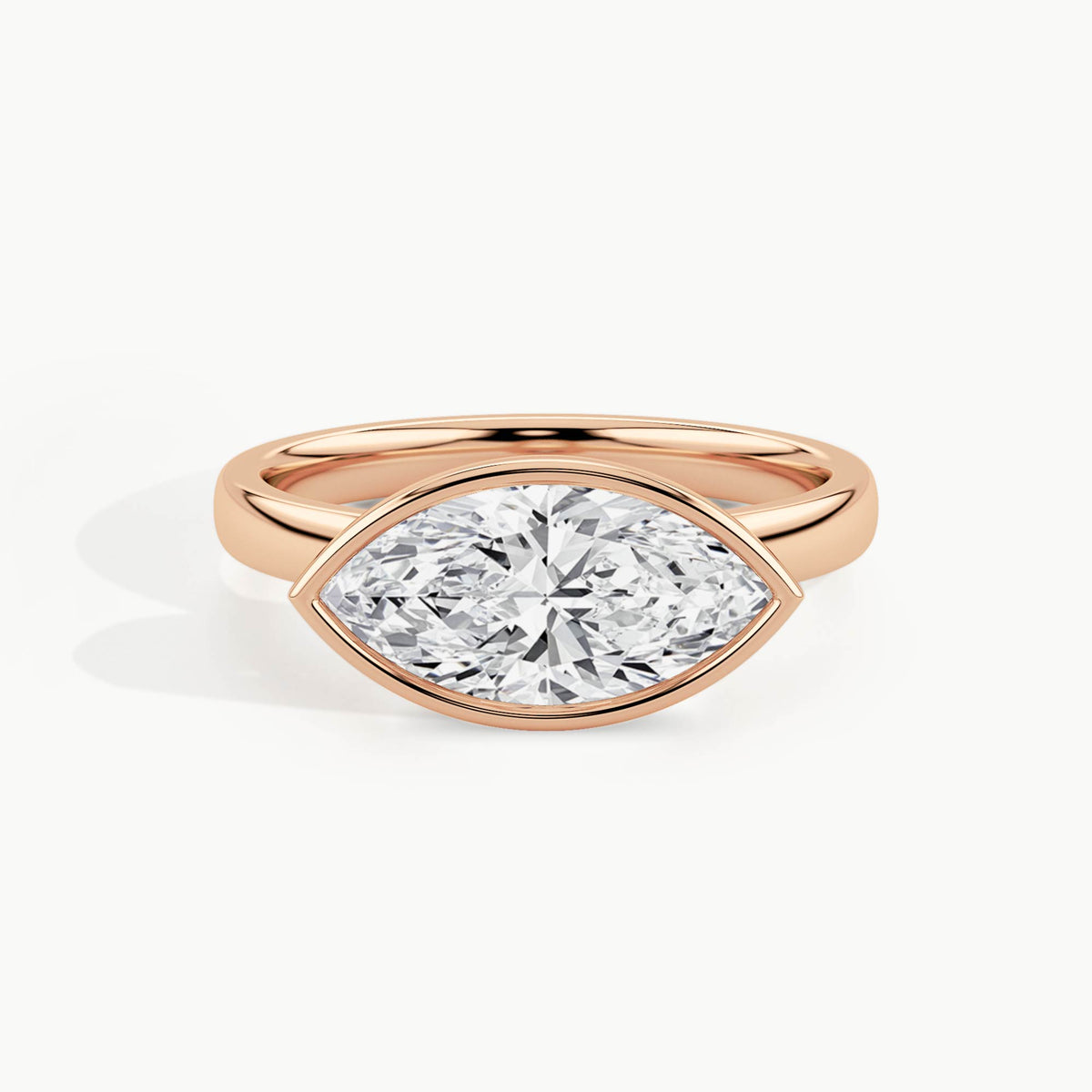 Rose Gold, Marquise, down view