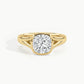 Yellow Gold, Cushion, down view