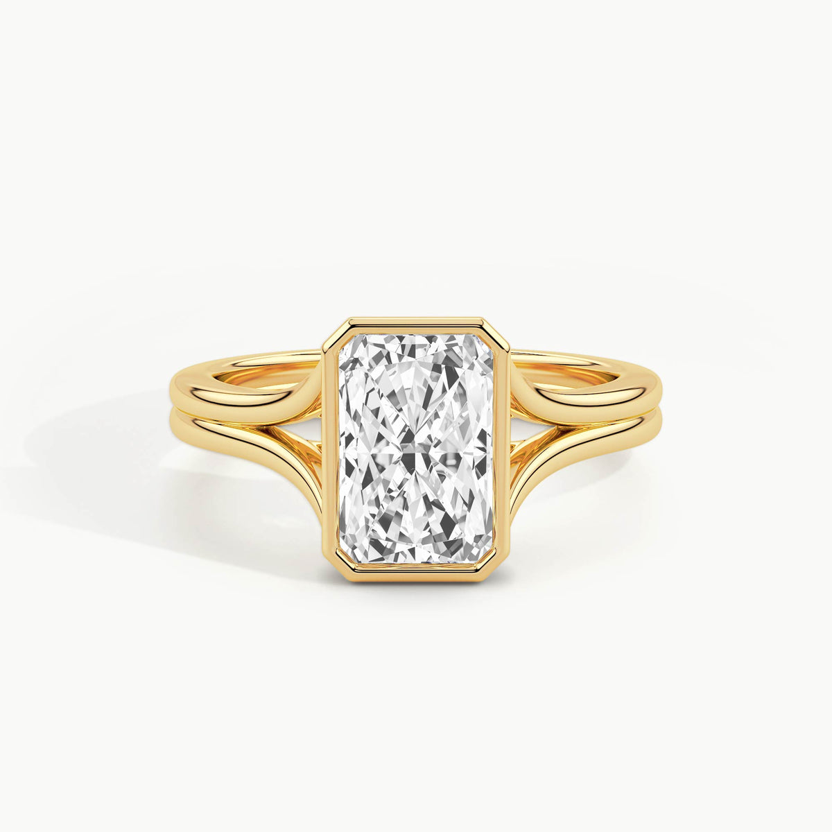 Yellow Gold, Radiant, down view