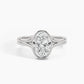 950 Platinum, Oval, down view