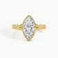 Yellow Gold, Marquise, down view