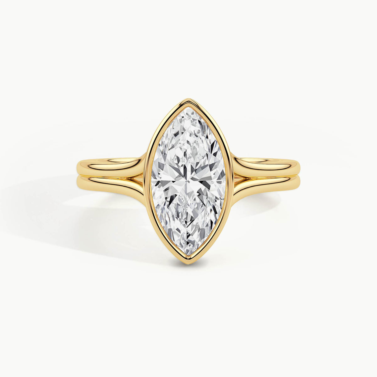 Yellow Gold, Marquise, down view