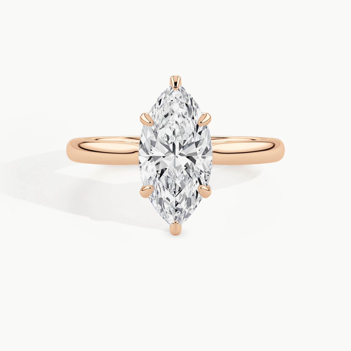 Rose Gold, Marquise, down view