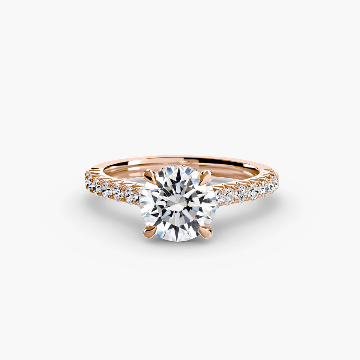 Rose Gold, Round, down view
