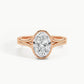 Rose Gold, Oval, down view