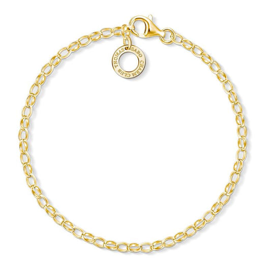 Thomas Sabo Gold Belcher Chain Charm Bracelet X0243-413-39