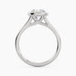 Solitaire With Thin Bezel Setting And Plain Split Shank, front view