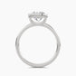 East-West Solitaire With Thin European Bezel Setting And Plain Shank, front view