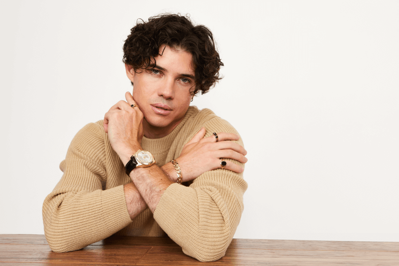 man wearing second hand watch