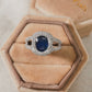 Pre-Owned 18ct White Gold Sapphire & Diamond Cluster Ring