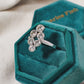 Pre-Owned 18ct White Gold 6 Rub Over Diamond Ring Size M