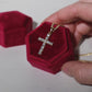 Pre-Owned 18ct Gold Diamond Set Cross Pendant Necklace