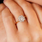 Pre-Owned 18ct Gold Diamond Cluster Ring Size N.5