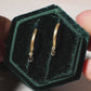 Pre-Owned 18ct Gold Bark Texture Diamond Hoop Earrings