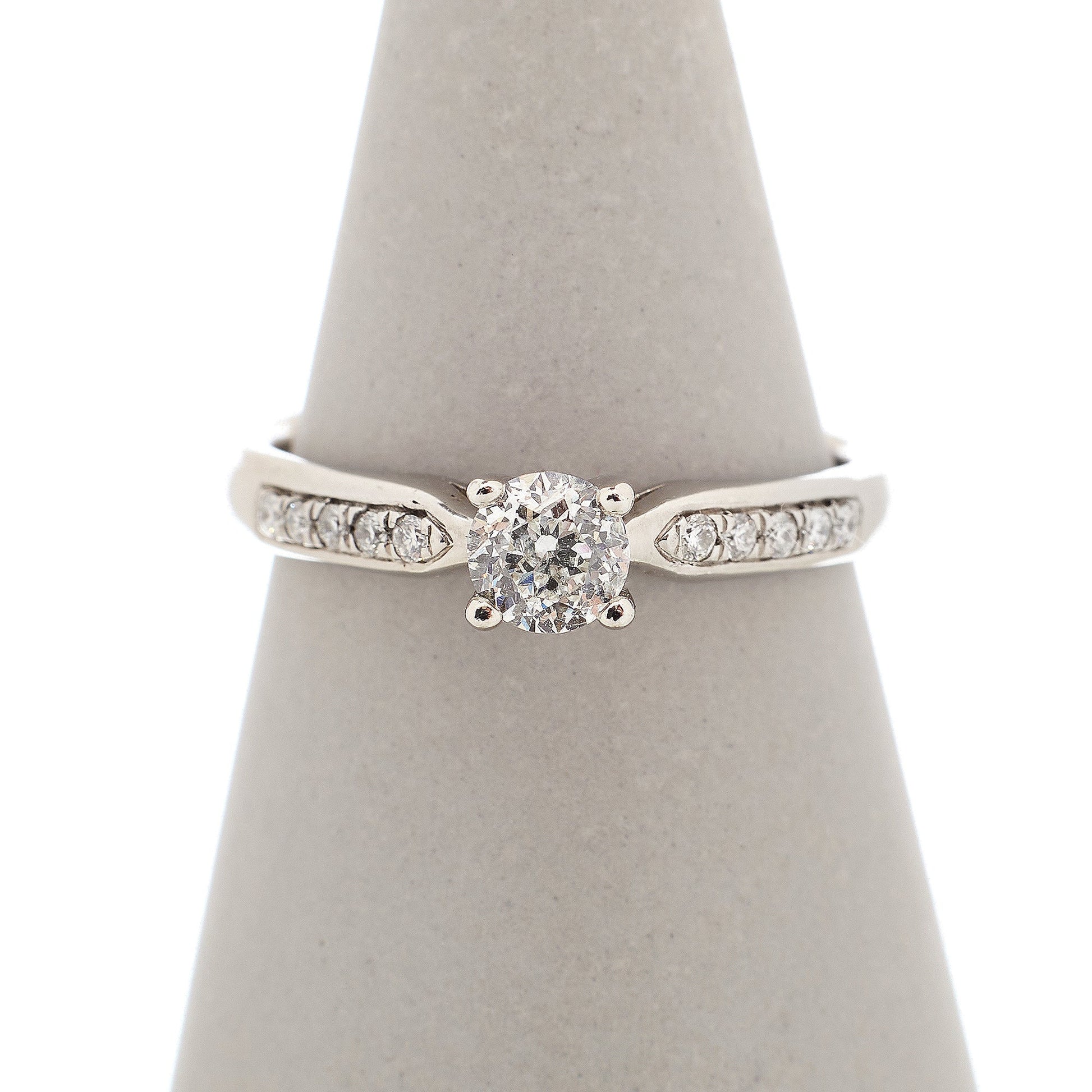 Pre-Owned Palladium 0.56ct Diamond Engagement Ring