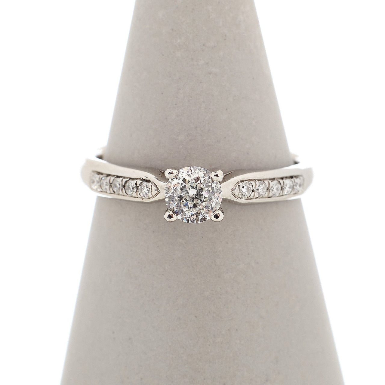 Pre-Owned Palladium 0.56ct Diamond Engagement Ring