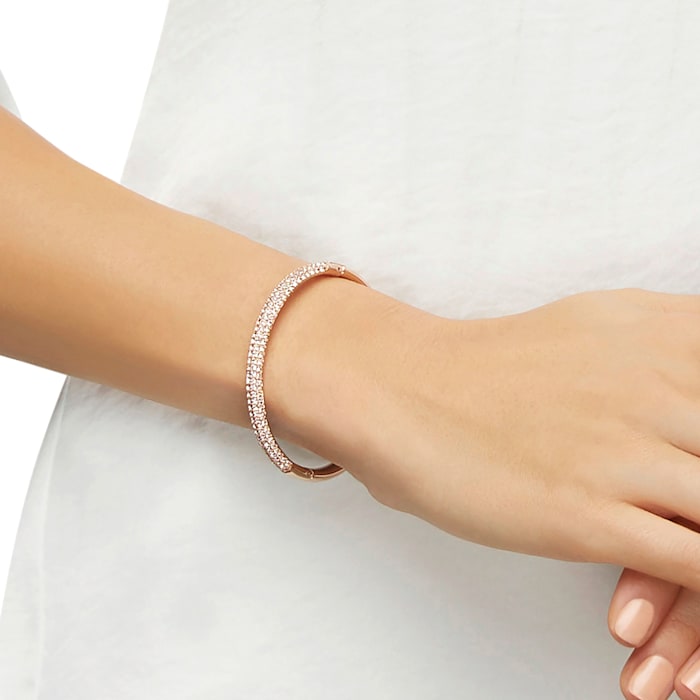 Swarovski Stone Rose Gold Bangle Crystal Pavé